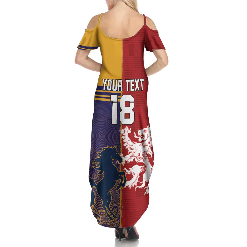 Custom British Lions Queensland Summer Maxi Dress Unique Style - Aussie Hoodie