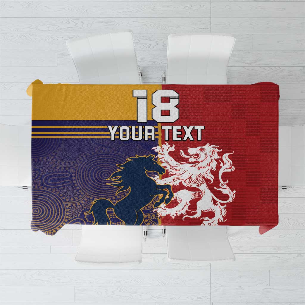 Custom British Lions Queensland Tablecloth Unique Style - Aussie Hoodie