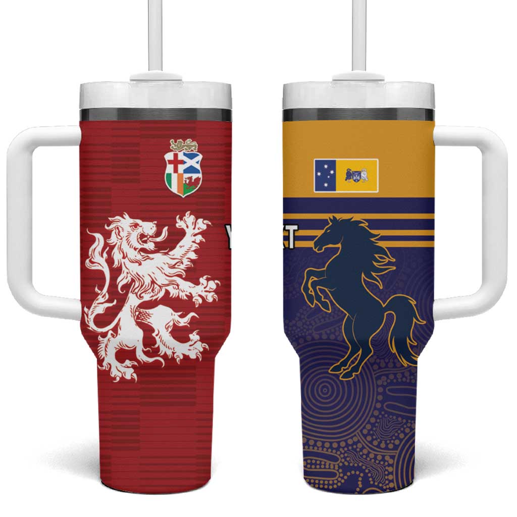 Custom British Lions Queensland Tumbler With Handle Unique Style - Aussie Hoodie