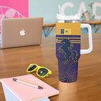 Custom British Lions Queensland Tumbler With Handle Unique Style - Aussie Hoodie