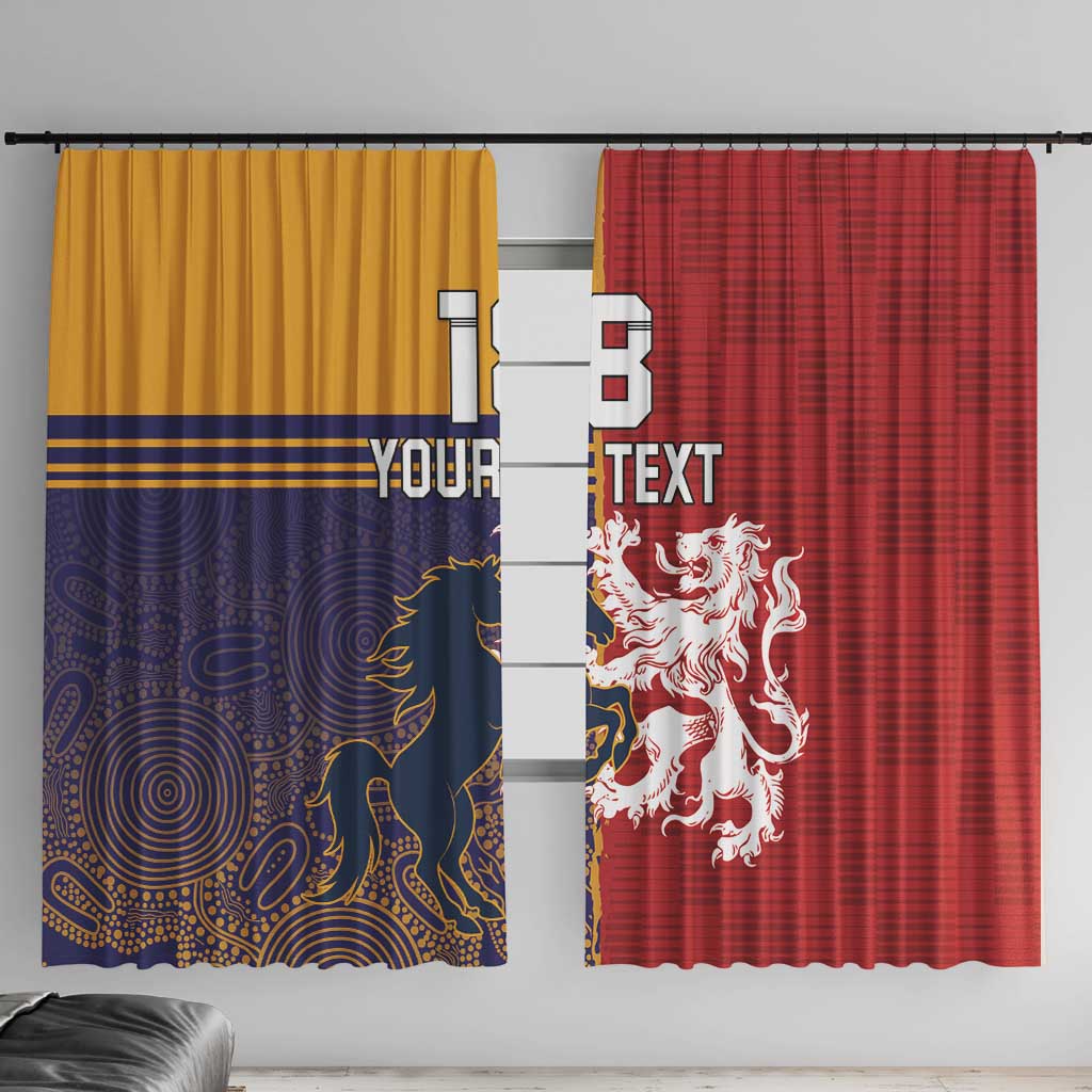 Custom British Lions Queensland Window Curtain Unique Style - Aussie Hoodie