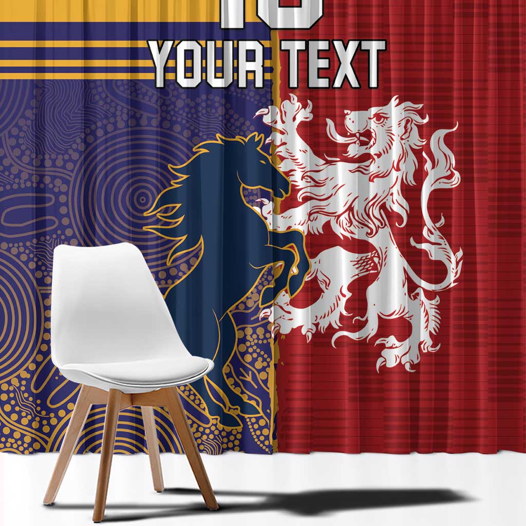 Custom British Lions Queensland Window Curtain Unique Style - Aussie Hoodie