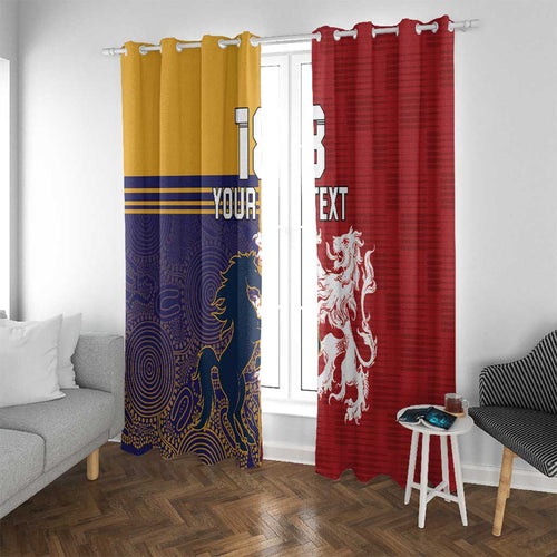 Custom British Lions Queensland Window Curtain Unique Style - Aussie Hoodie