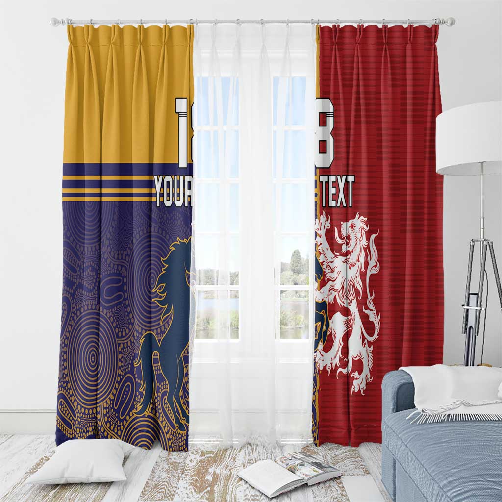 Custom British Lions Queensland Window Curtain Unique Style - Aussie Hoodie