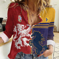 Custom British Lions Queensland Women Casual Shirt Unique Style - Aussie Hoodie