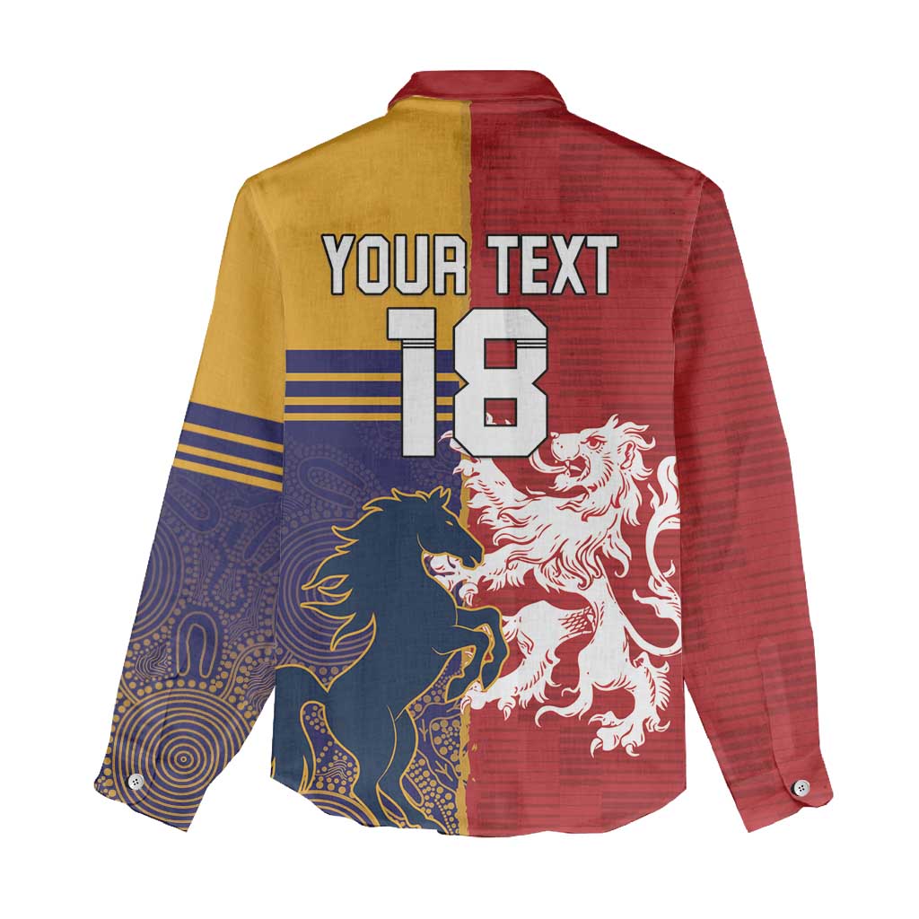 Custom British Lions Queensland Women Casual Shirt Unique Style - Aussie Hoodie
