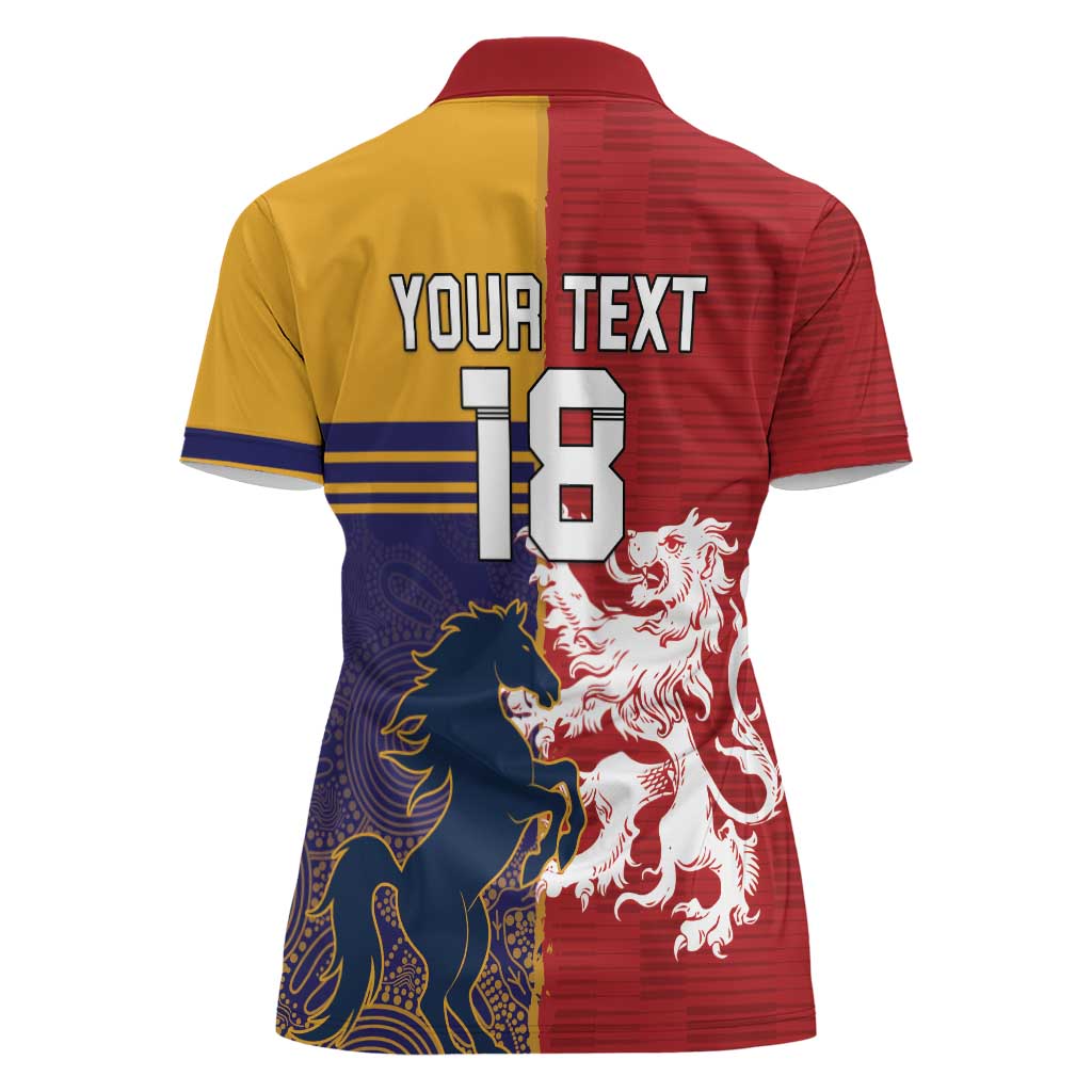 Custom British Lions Queensland Women Polo Shirt Unique Style - Aussie Hoodie