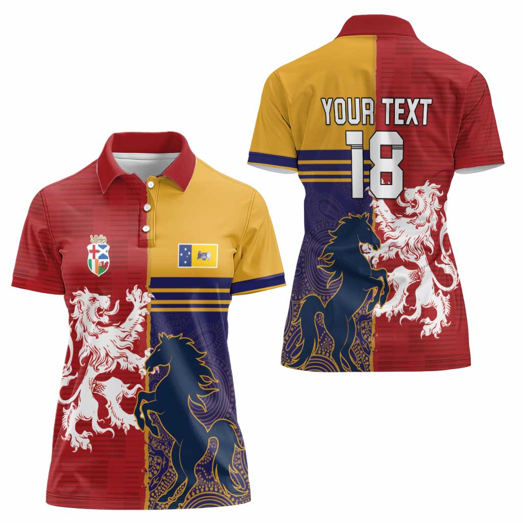Custom British Lions Queensland Women Polo Shirt Unique Style - Aussie Hoodie