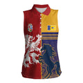Custom British Lions Queensland Women Sleeveless Polo Shirt Unique Style - Aussie Hoodie
