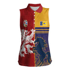 Custom British Lions Queensland Women Sleeveless Polo Shirt Unique Style - Aussie Hoodie