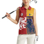 Custom British Lions Queensland Women Sleeveless Polo Shirt Unique Style - Aussie Hoodie