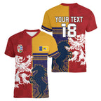 Custom British Lions Queensland Women V-Neck T-Shirt Unique Style - Aussie Hoodie