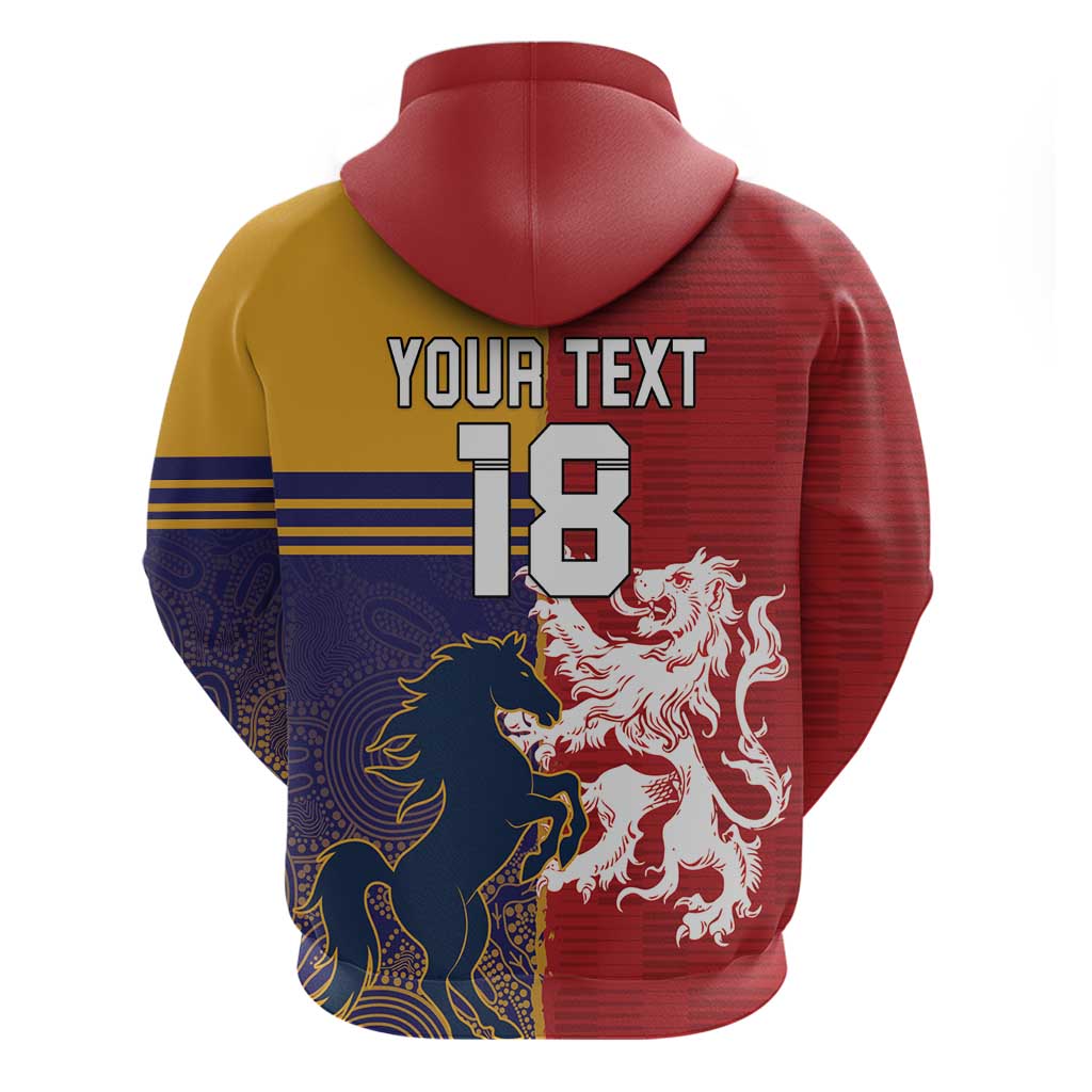 Custom British Lions Queensland Zip Hoodie Unique Style - Aussie Hoodie