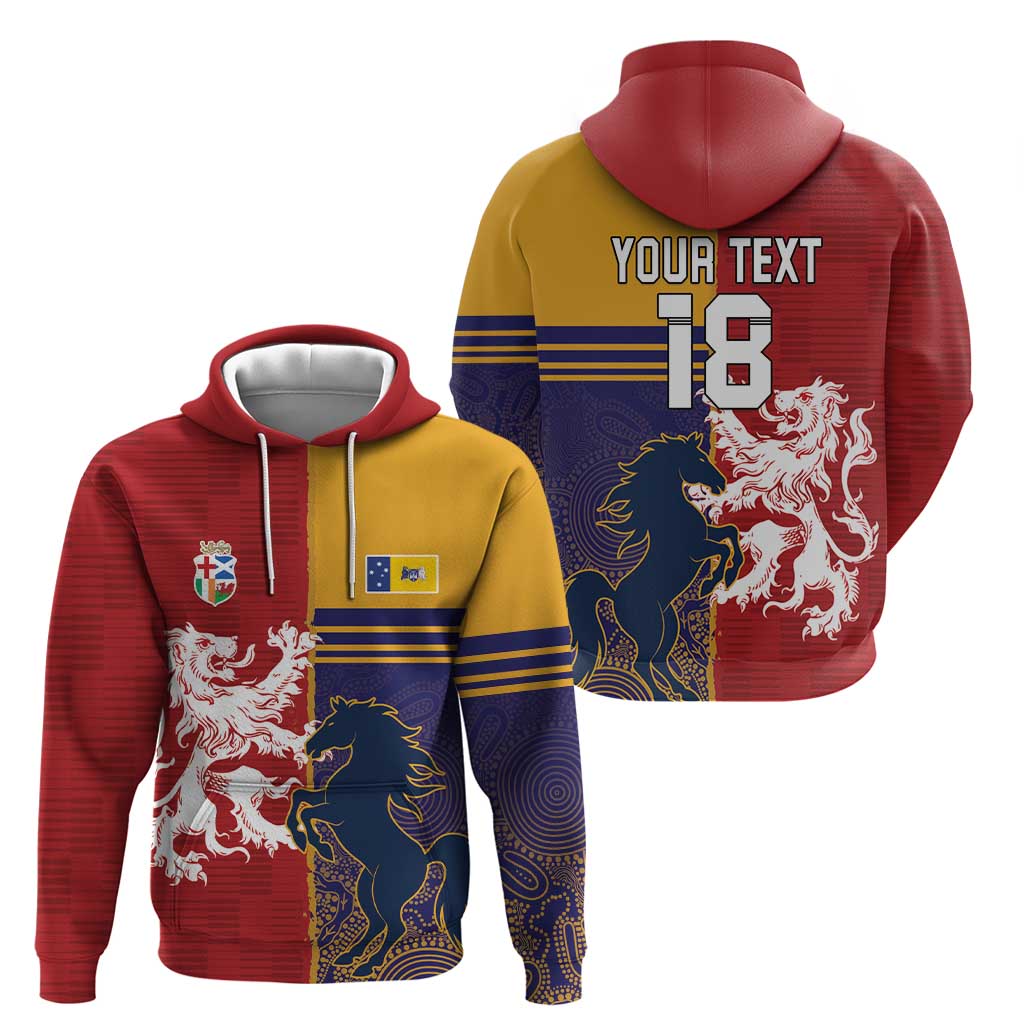 Custom British Lions Queensland Zip Hoodie Unique Style - Aussie Hoodie