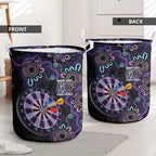 First Nations Darts NAIDOC 2026 Laundry Basket Aboriginal Dot Art Dartboard Purple