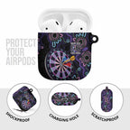 First Nations Darts NAIDOC 2026 AirPods Case Aboriginal Dot Art Dartboard Purple