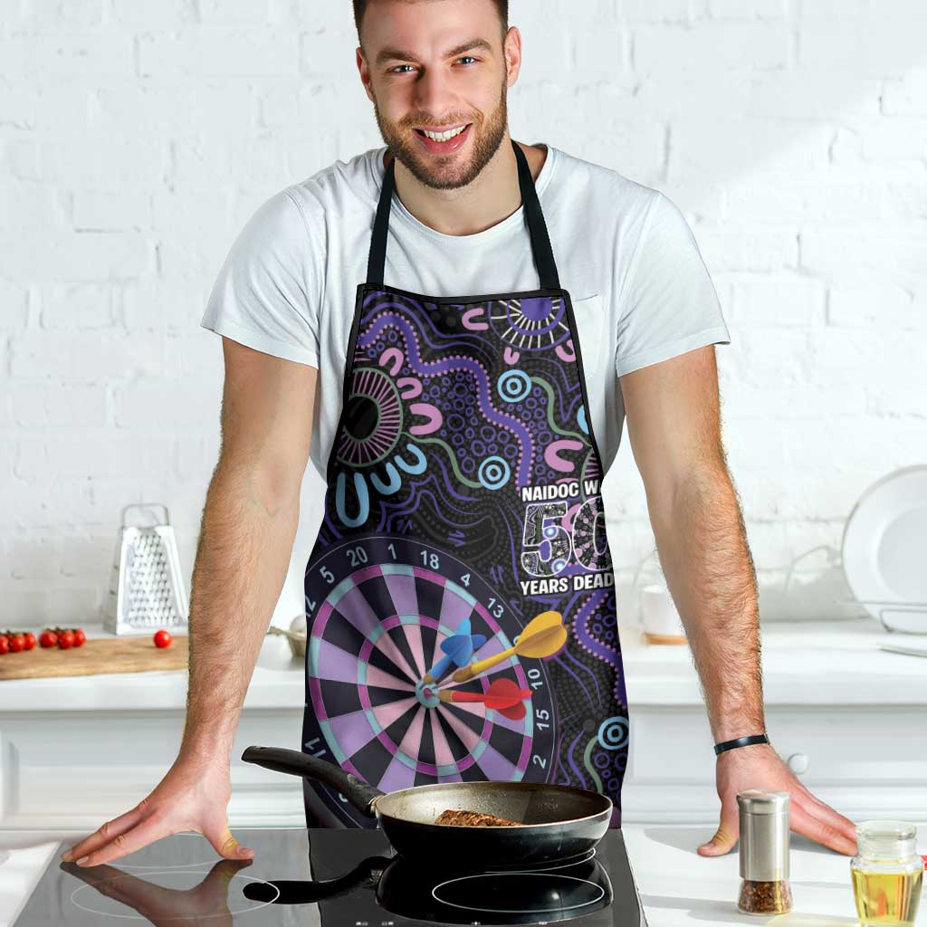 First Nations Darts NAIDOC 2026 Apron Aboriginal Dot Art Dartboard Purple
