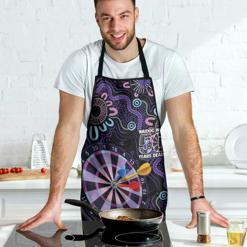 First Nations Darts NAIDOC 2026 Apron Aboriginal Dot Art Dartboard Purple