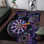 First Nations Darts NAIDOC 2026 Area Rug Aboriginal Dot Art Dartboard Purple