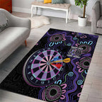 First Nations Darts NAIDOC 2026 Area Rug Aboriginal Dot Art Dartboard Purple