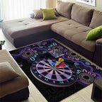 First Nations Darts NAIDOC 2026 Area Rug Aboriginal Dot Art Dartboard Purple
