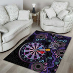 First Nations Darts NAIDOC 2026 Area Rug Aboriginal Dot Art Dartboard Purple