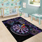 First Nations Darts NAIDOC 2026 Area Rug Aboriginal Dot Art Dartboard Purple
