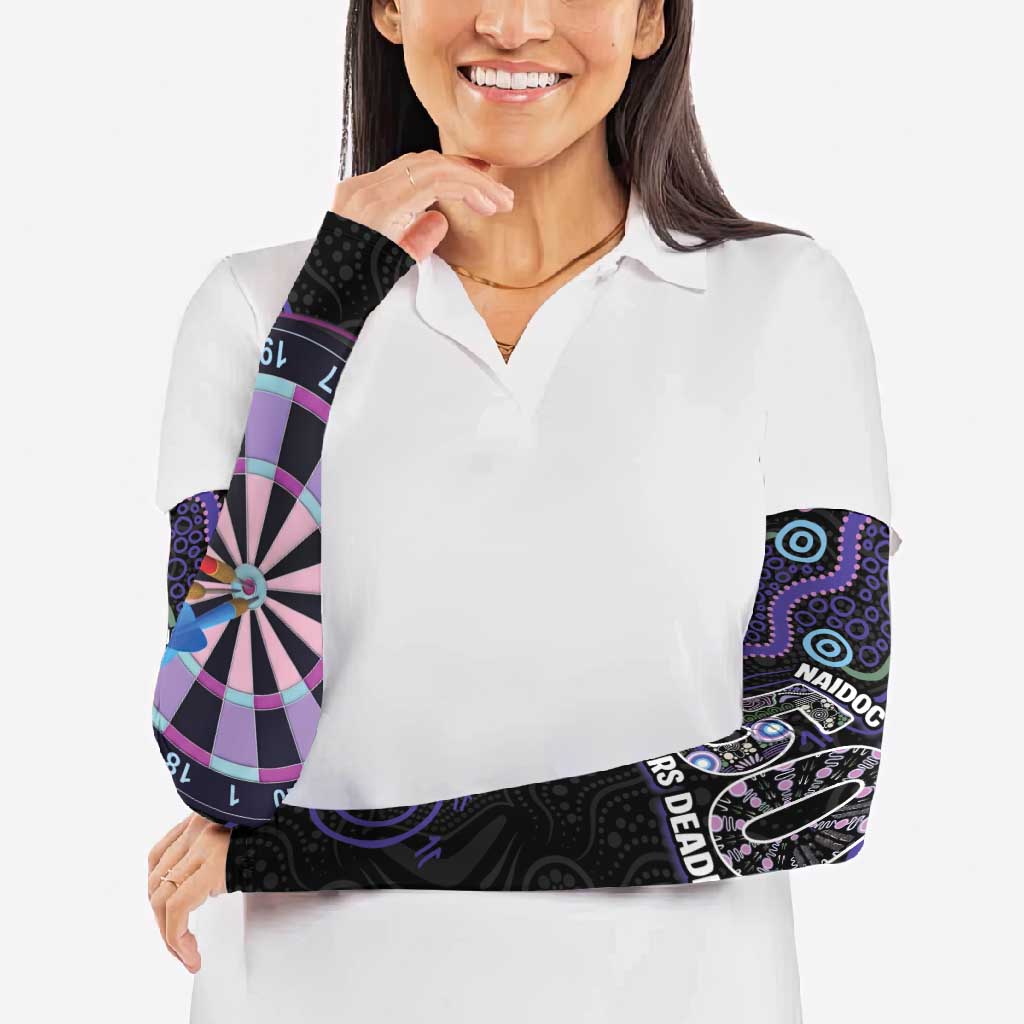 First Nations Darts NAIDOC 2026 Arm Sleeves Aboriginal Dot Art Dartboard Purple