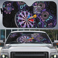 First Nations Darts NAIDOC 2026 Auto Sun Shade Aboriginal Dot Art Dartboard Purple