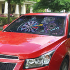 First Nations Darts NAIDOC 2026 Auto Sun Shade Aboriginal Dot Art Dartboard Purple