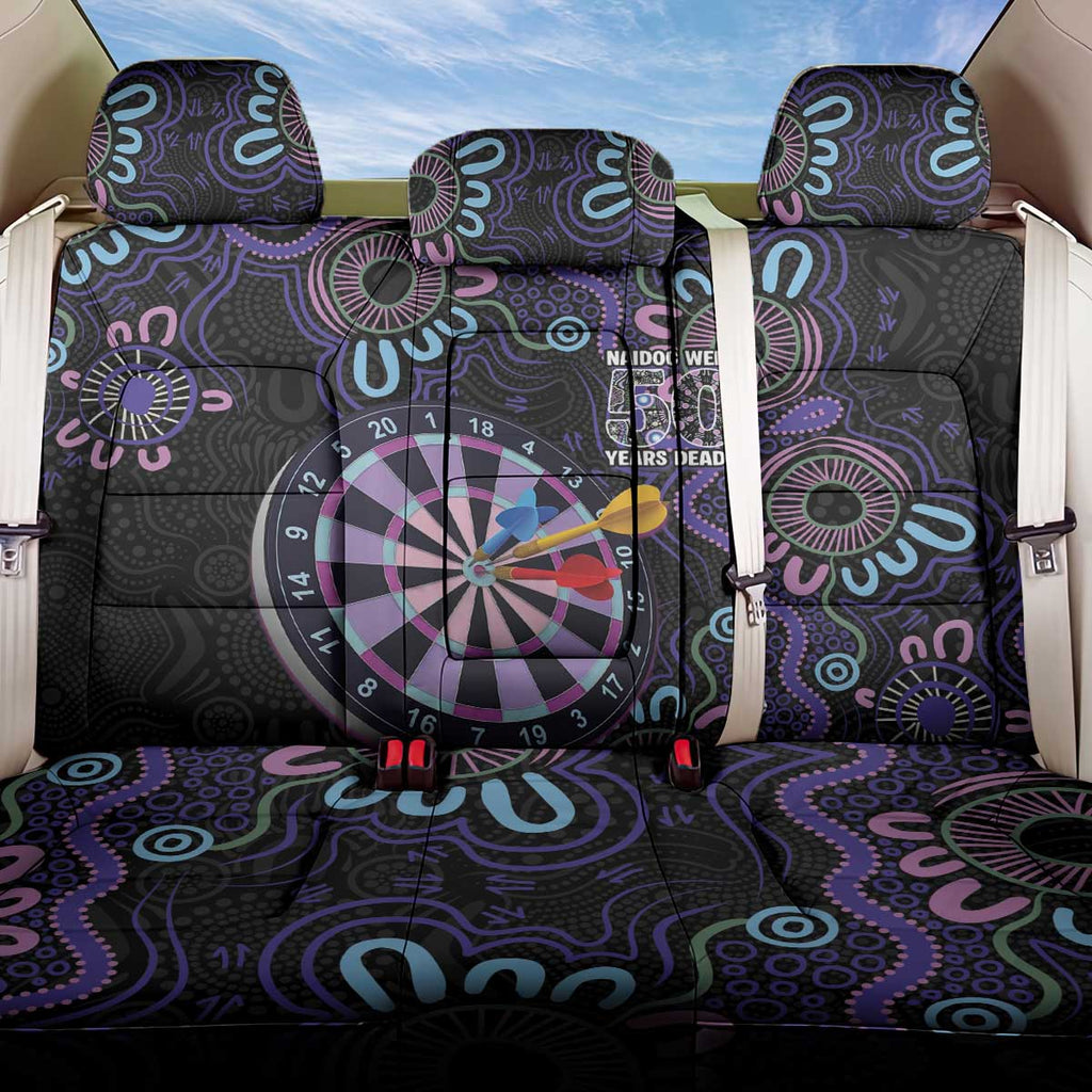 First Nations Darts NAIDOC 2026 Back Car Seat Cover Aboriginal Dot Art Dartboard Purple