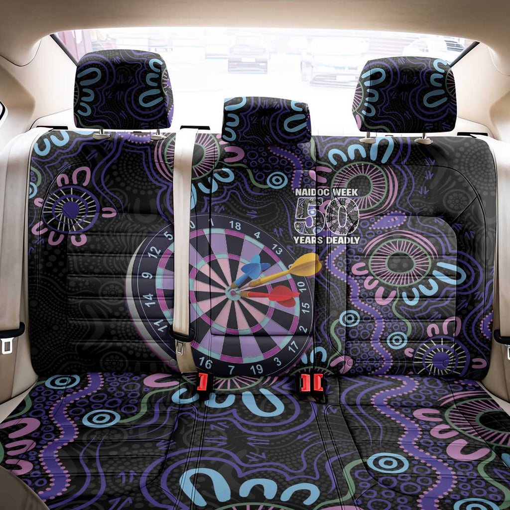 First Nations Darts NAIDOC 2026 Back Car Seat Cover Aboriginal Dot Art Dartboard Purple