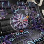 First Nations Darts NAIDOC 2026 Back Car Seat Cover Aboriginal Dot Art Dartboard Purple