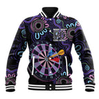 First Nations Darts NAIDOC 2026 Baseball Jacket Aboriginal Dot Art Dartboard Purple