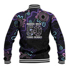 First Nations Darts NAIDOC 2026 Baseball Jacket Aboriginal Dot Art Dartboard Purple
