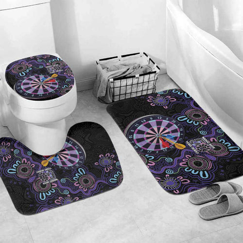 First Nations Darts NAIDOC 2026 Bathroom Set Aboriginal Dot Art Dartboard Purple