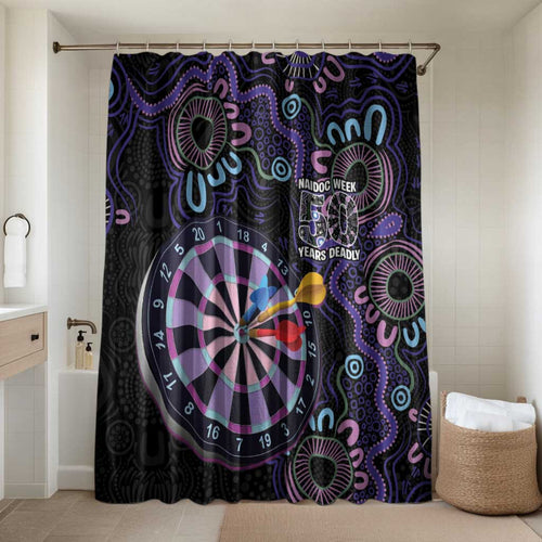 First Nations Darts NAIDOC 2026 Bathroom Set Aboriginal Dot Art Dartboard Purple