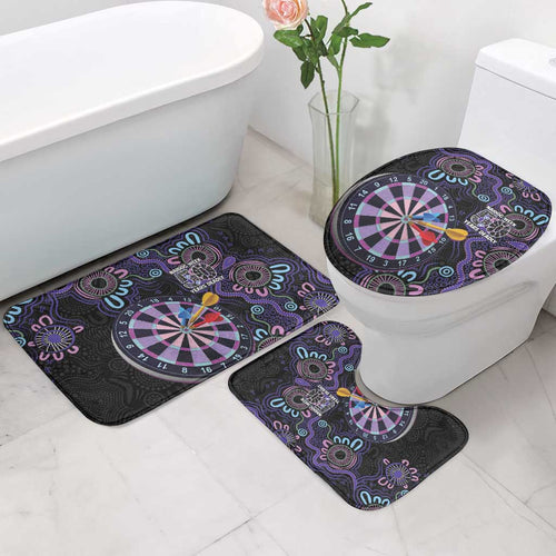 First Nations Darts NAIDOC 2026 Bathroom Set Aboriginal Dot Art Dartboard Purple