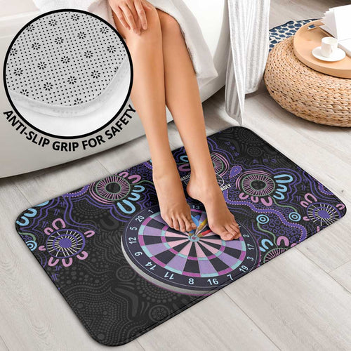 First Nations Darts NAIDOC 2026 Bathroom Set Aboriginal Dot Art Dartboard Purple