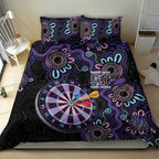 First Nations Darts NAIDOC 2026 Bedding Set Aboriginal Dot Art Dartboard Purple