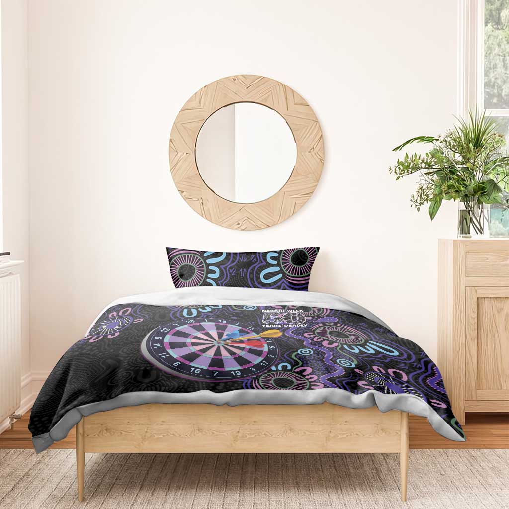 First Nations Darts NAIDOC 2026 Bedding Set Aboriginal Dot Art Dartboard Purple