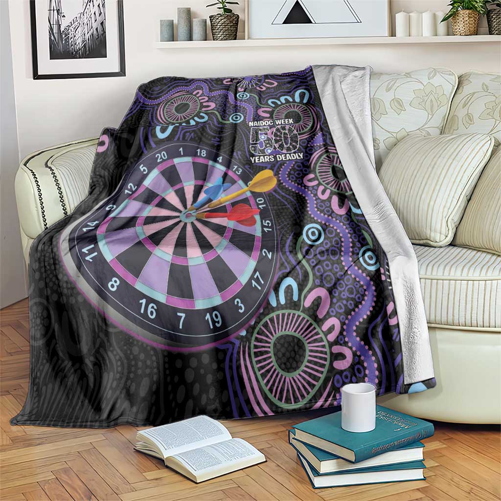 First Nations Darts NAIDOC 2026 Blanket Aboriginal Dot Art Dartboard Purple