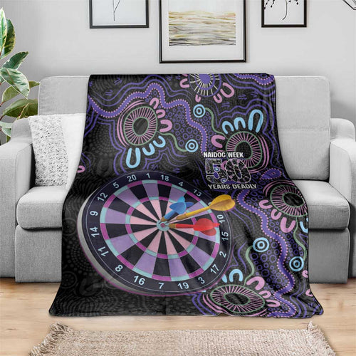 First Nations Darts NAIDOC 2026 Blanket Aboriginal Dot Art Dartboard Purple