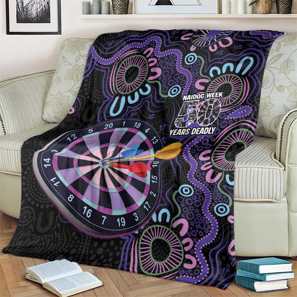 First Nations Darts NAIDOC 2026 Blanket Aboriginal Dot Art Dartboard Purple