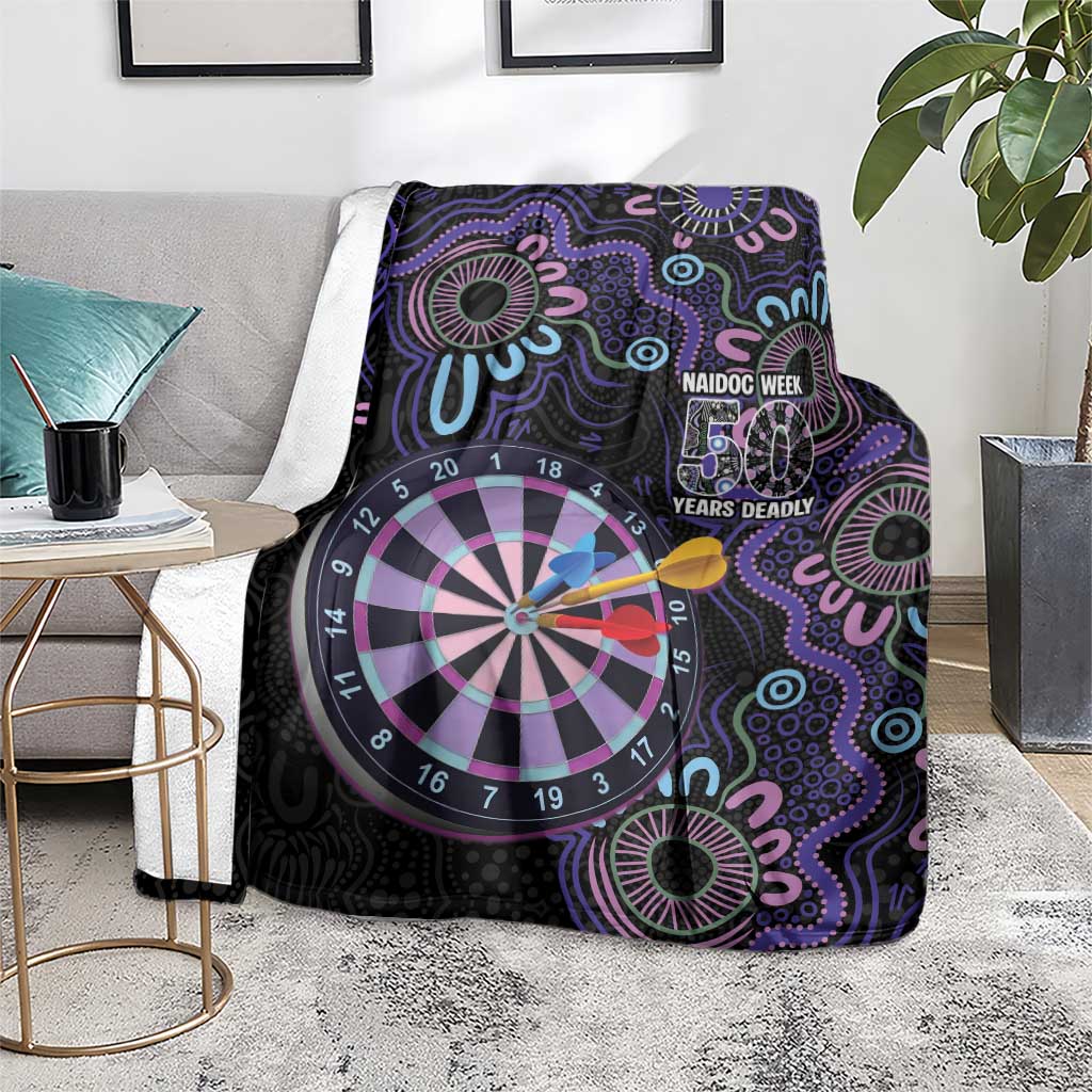 First Nations Darts NAIDOC 2026 Blanket Aboriginal Dot Art Dartboard Purple
