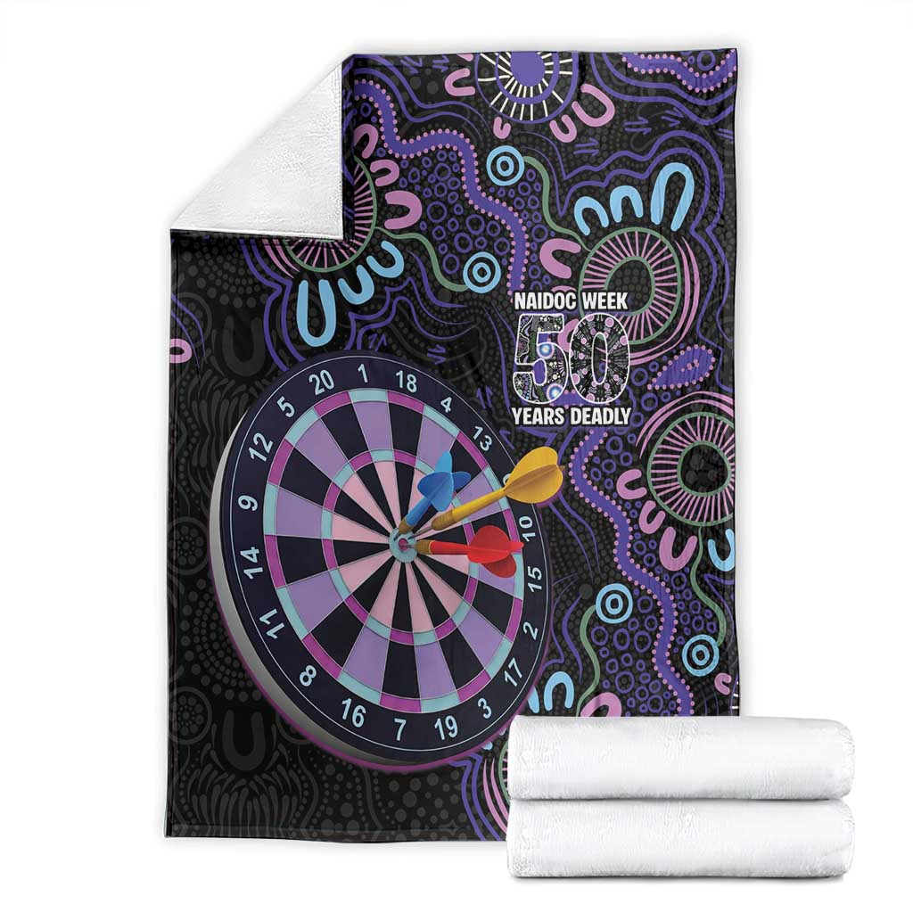 First Nations Darts NAIDOC 2026 Blanket Aboriginal Dot Art Dartboard Purple