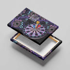 First Nations Darts NAIDOC 2026 Canvas Wall Art Aboriginal Dot Art Dartboard Purple