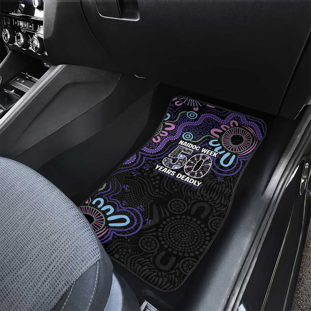 First Nations Darts NAIDOC 2026 Car Mats Aboriginal Dot Art Dartboard Purple