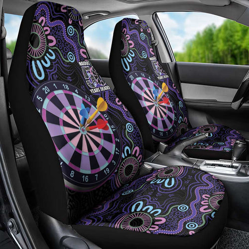 First Nations Darts NAIDOC 2026 Car Seat Cover Aboriginal Dot Art Dartboard Purple