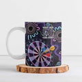 First Nations Darts NAIDOC 2026 Ceramic Mug Aboriginal Dot Art Dartboard Purple